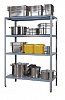 Стеллаж СтПБ 1200*500*2000, 4 полки-решетки краш. 0,7 мм., каркас уголок краш.
