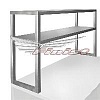 Полка настольная ПН-2 1000*300*325/650, 2-х ярусная, нижния ярус тепловой, верхний нейтральный, каркас сварной труба нерж.25*25