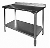 Стол СПЛ 1000*700*850 борт, полка сплошная нерж., каркас уголок оцинк.