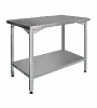 Стол СПЛ 800*800*550 полка сплош. нерж., каркас уголок оцинк.