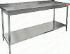 Стол производственный пристенный с бортом и полкой HICOLD НСО-16/6БП-1