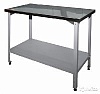 Стол СПБ 900*700*850 борт, полка сплош. нерж., каркас уголок крашен.