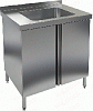 Стол нержавеющий с распашными дверцами и моечной ванной HICOLD НСЗ1М-8/6Б