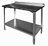 Стол СПЛ 1500*600*860, борт, полка-решетка оцинк.
