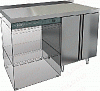 Стол закрытый под посудомоечную машину с полкой, с бортом HICOLD НБМСЗКП-12/7БЛ