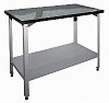 Стол СПБ 800*600*850 полка сплошная краш., каркас - уголок краш. 