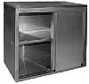 Полка технологическая ПТк 1200*400*600 двери-купе, для сушки посуды, промеж.полка, сушка д/тарелок и стаканов хром, нерж.сталь, задняя стенка оцинк.
