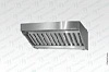 Зонт вытяжной полуоткрытый ЗВПн - 800*1000*400 "Norma Inox", пристенный (к-т светильников)